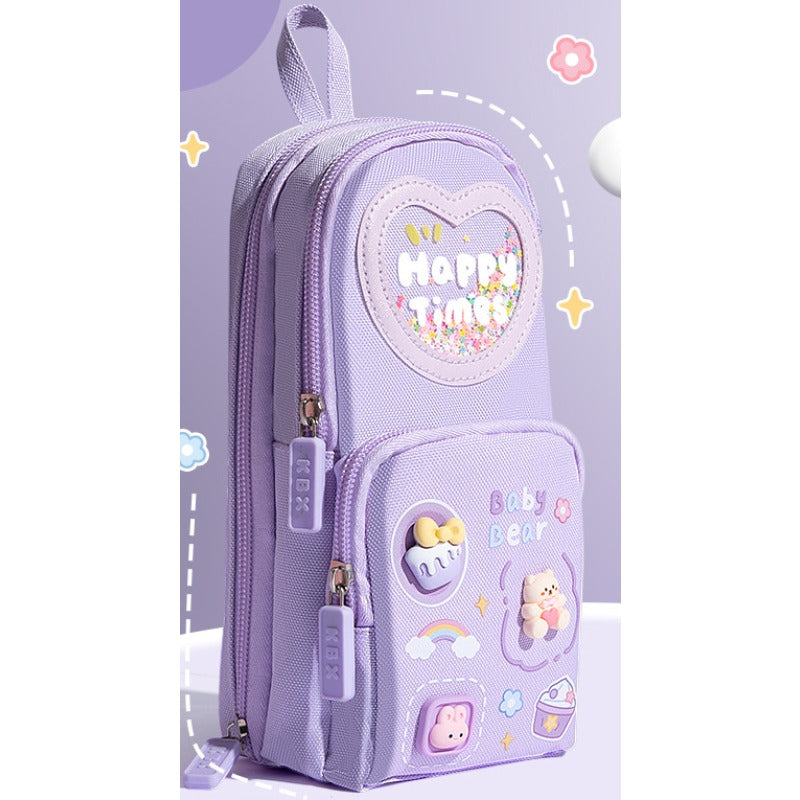 Wholesale Large Capacity Backpack Canvas Pencil Case